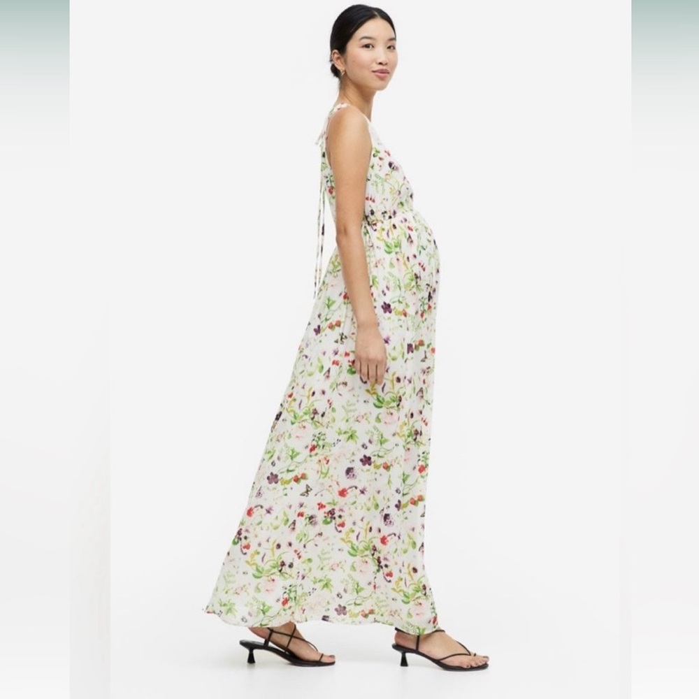 H & M Floral Mama‎ Maternity Sleeveless Maxi Dress